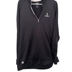 Adidas Black Men's 1/4 Zip Pullover Arcadian Shores Golf Club